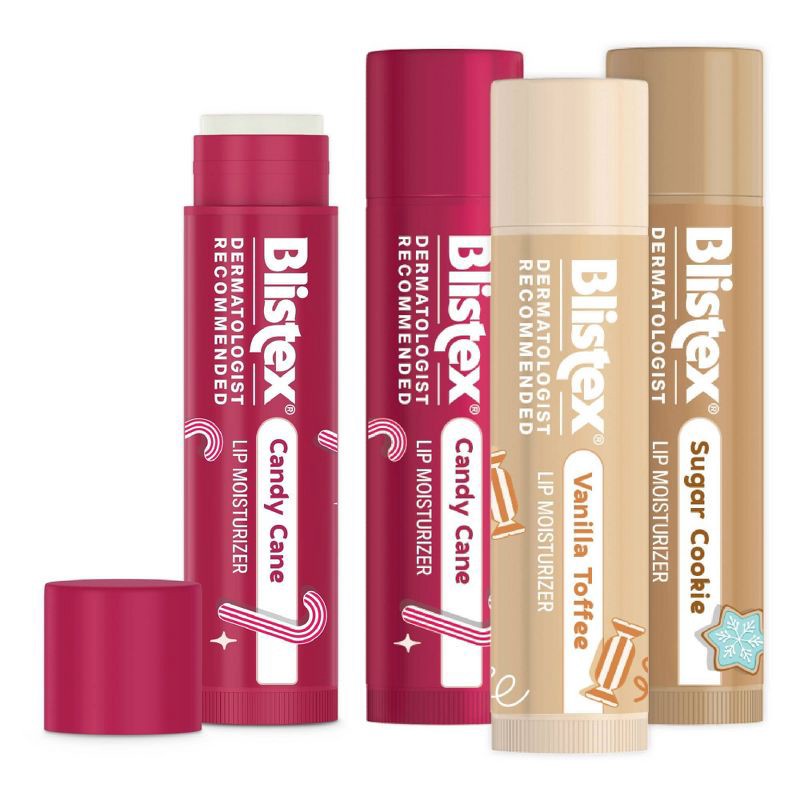 slide 3 of 7, Blistex Hydrating Lip Balm - Holiday Flavors - 0.15oz/4pk, 0.15 oz, 4 ct