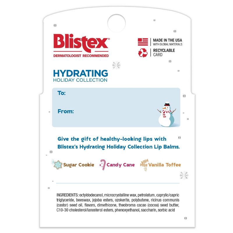 slide 4 of 7, Blistex Hydrating Lip Balm - Holiday Flavors - 0.15oz/4pk, 0.15 oz, 4 ct