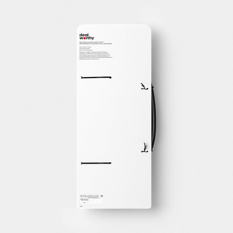 slide 3 of 3, Surge Protector 4 Outlet USB-A and USB-C Black - Dealworthy™, 1 ct