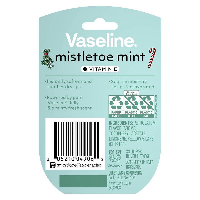 slide 3 of 11, Vaseline Holiday Limited Edition Lip Balm - Mistletoe Mint - Travel Size - 0.25oz, 0.25 oz