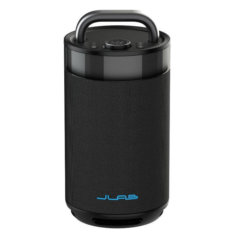 slide 6 of 8, JLab Epic Party Portable Speaker - Black: Waterproof Bluetooth USB-C with LED Light, 1 ct