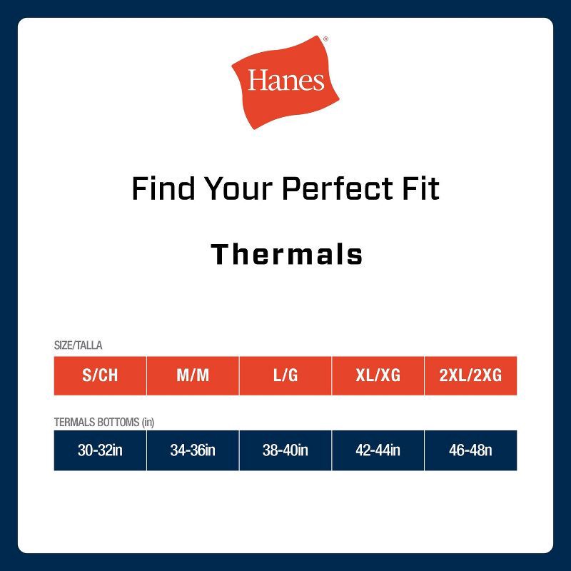 slide 8 of 8, Hanes Men's Thermal Waffle Knit Pants - Black S, 1 ct