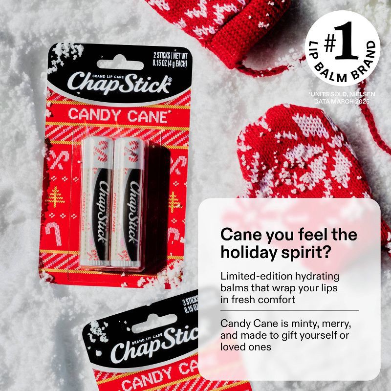slide 3 of 11, Chapstick Holiday Lip Balm - Candy Cane - 0.15oz/2ct, 0.15 oz, 2 ct