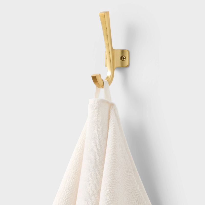 slide 4 of 4, 2pk Holly Wreath Christmas Hand Towels Cream - Threshold™, 2 ct