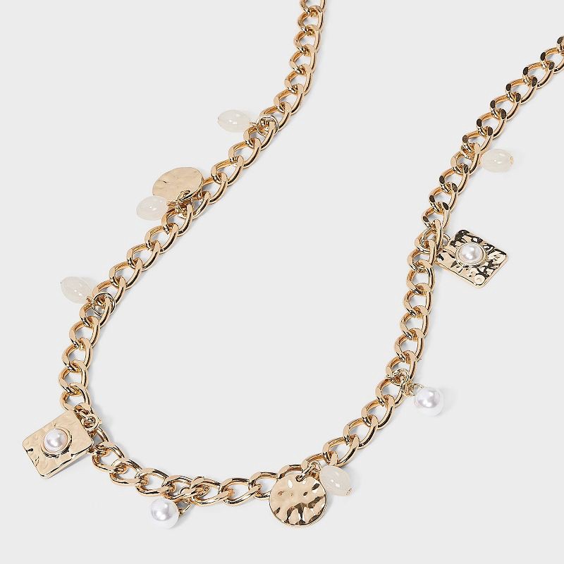 slide 2 of 3, Chain Charm Belt - A New Day™ Gold XS/S, 1 ct