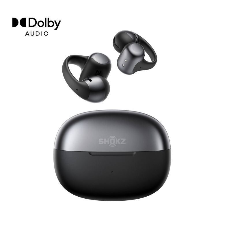 slide 4 of 7, Shokz OpenDots ONE True Wireless Earbuds - Black: Built-In Microphone, USB-C Connection, 1 ct