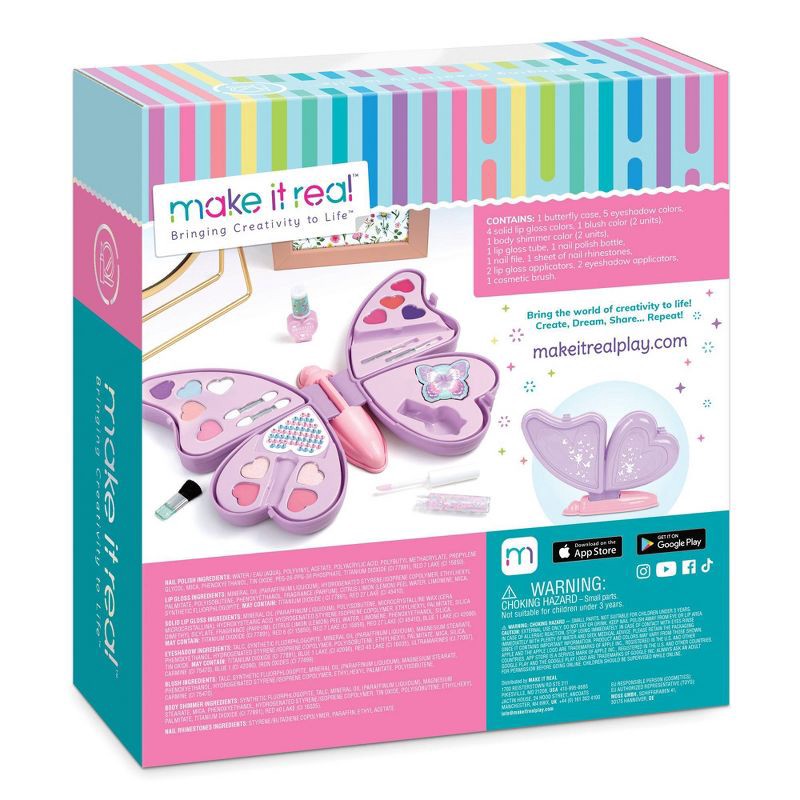 slide 2 of 6, Make It Real Butterfly Cosmetic Set, 1 ct