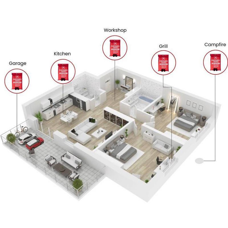 slide 6 of 6, Prepared Hero Fire Blanket, 1 ct
