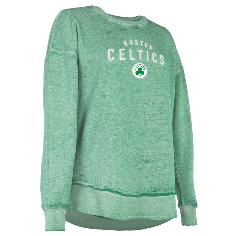 slide 3 of 4, NBA Boston Celtics Women's Burnout Crew Neck Fleece Sweatshirt - S, 1 ct