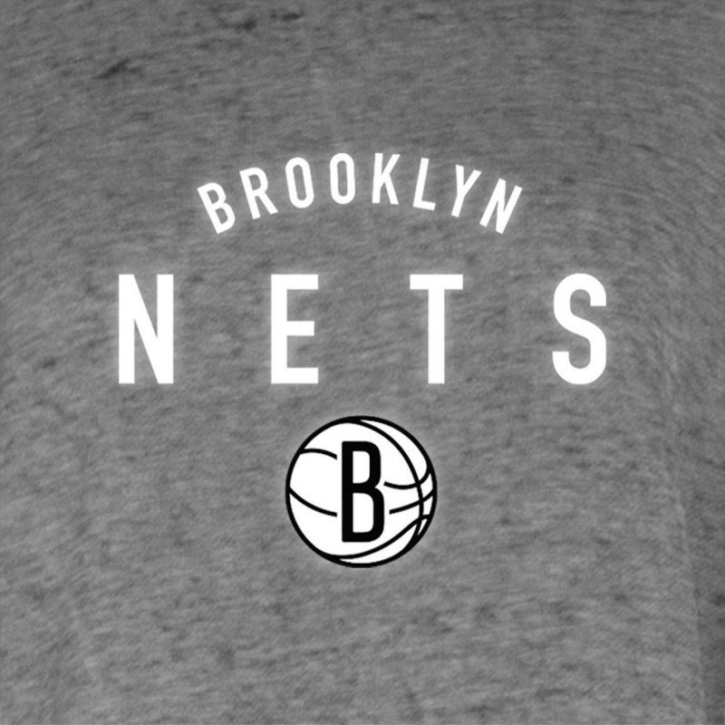 slide 3 of 4, NBA Brooklyn Nets Women's Burnout Crew Neck Fleece Sweatshirt - M, 1 ct