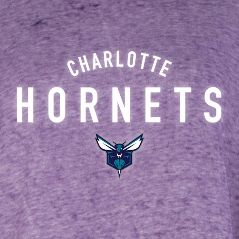 slide 4 of 4, NBA Charlotte Hornets Women's Burnout Crew Neck Fleece Sweatshirt - XL, 1 ct