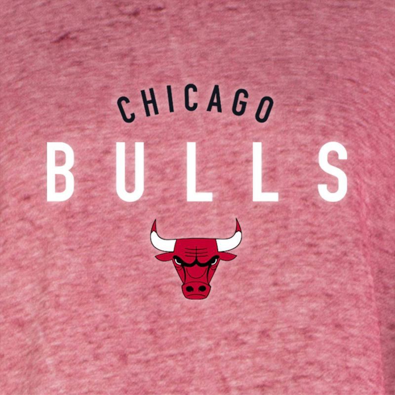 slide 4 of 4, NBA Chicago Bulls Women's Burnout Crew Neck Fleece Sweatshirt - M, 1 ct