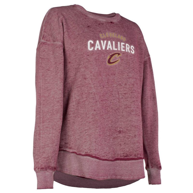 slide 3 of 4, NBA Cleveland Cavaliers Women's Burnout Crew Neck Fleece Sweatshirt - XL, 1 ct
