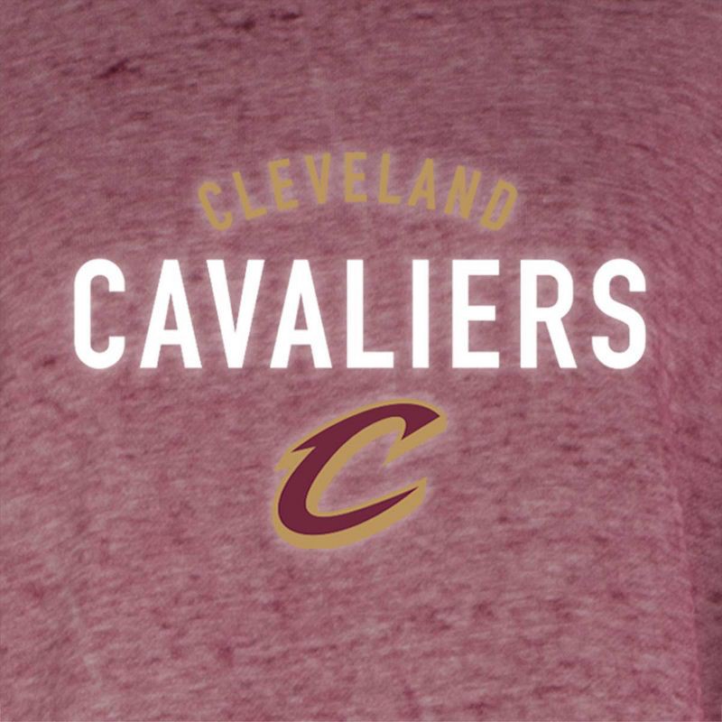 slide 4 of 4, NBA Cleveland Cavaliers Women's Burnout Crew Neck Fleece Sweatshirt - XL, 1 ct