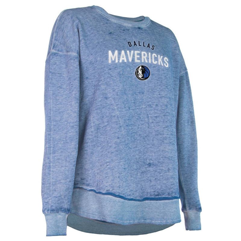 slide 3 of 4, NBA Dallas Mavericks Women's Burnout Crew Neck Fleece Sweatshirt - L, 1 ct