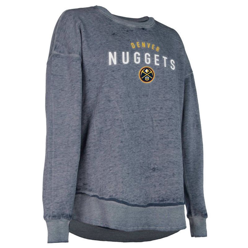 slide 3 of 4, NBA Denver Nuggets Women's Burnout Crew Neck Fleece Sweatshirt - XL, 1 ct