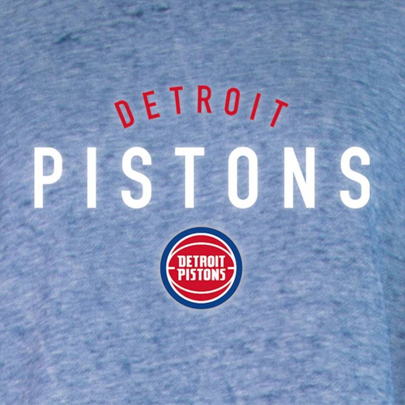 slide 4 of 4, NBA Detroit Pistons Women's Burnout Crew Neck Fleece Sweatshirt - S, 1 ct