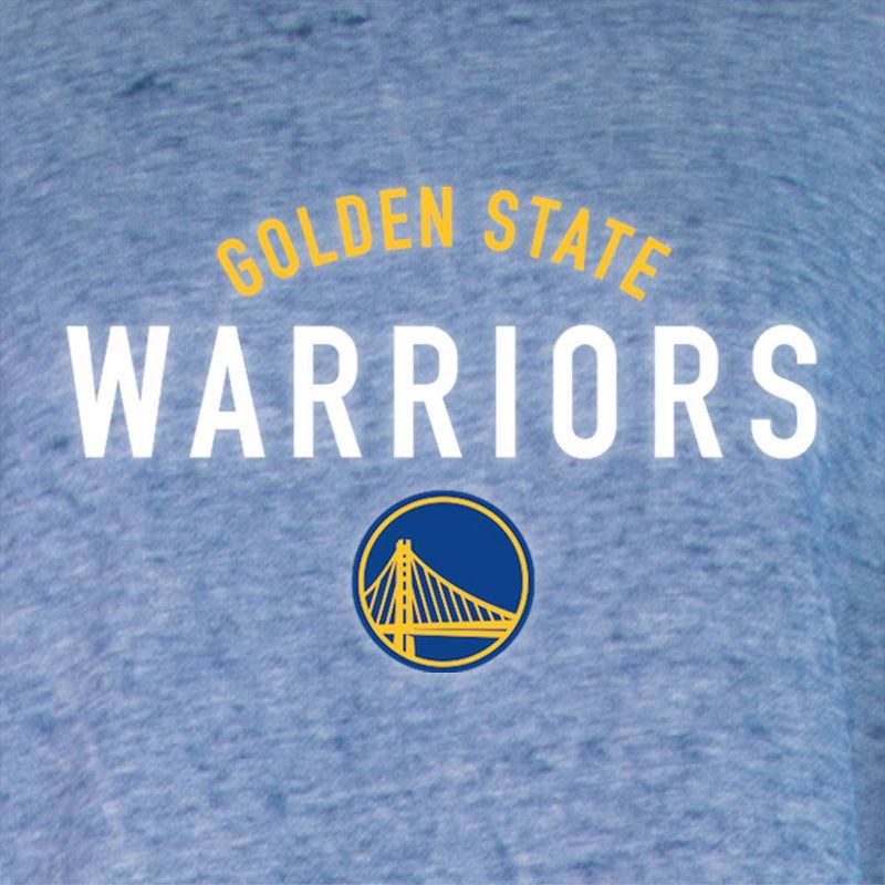 slide 4 of 4, NBA Golden State Warriors Women's Burnout Crew Neck Fleece Sweatshirt - XL, 1 ct