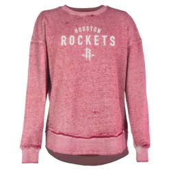 NBA Houston Rockets Women's Burnout Crew Neck Fleece Sweatshirt - M