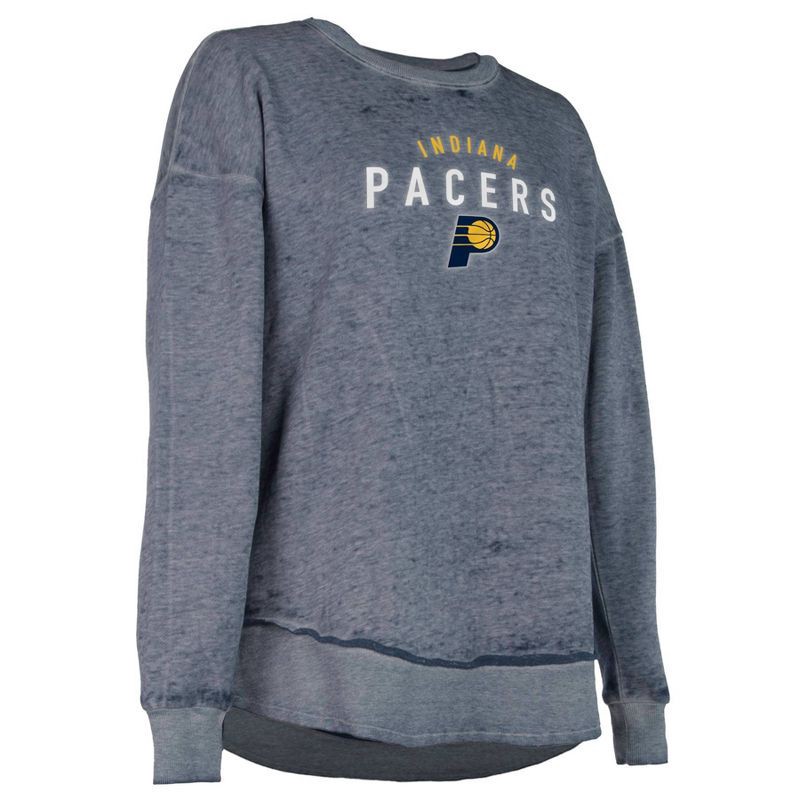 slide 3 of 4, NBA Indiana Pacers Women's Burnout Crew Neck Fleece Sweatshirt - L, 1 ct