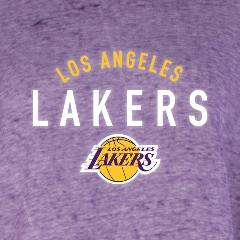 slide 4 of 4, NBA Los Angeles Lakers Women's Burnout Crew Neck Fleece Sweatshirt - M, 1 ct