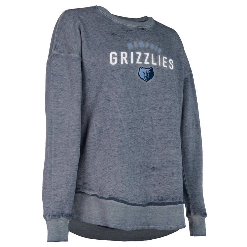 slide 3 of 4, NBA Memphis Grizzlies Women's Burnout Crew Neck Fleece Sweatshirt - L, 1 ct