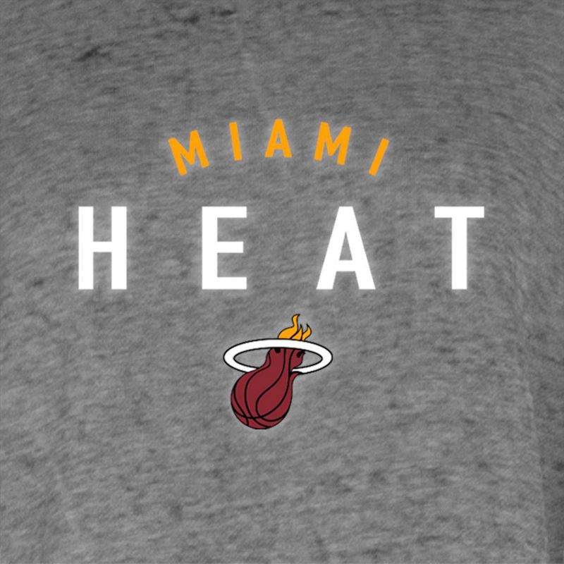 slide 4 of 4, NBA Miami Heat Women's Burnout Crew Neck Fleece Sweatshirt - M, 1 ct