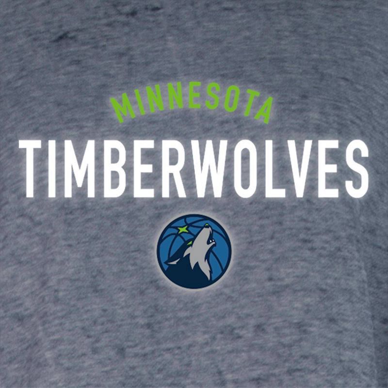 slide 4 of 4, NBA Minnesota Timberwolves Women's Burnout Crew Neck Fleece Sweatshirt - L, 1 ct