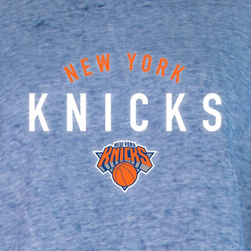 slide 4 of 4, NBA New York Knicks Women's Burnout Crew Neck Fleece Sweatshirt - L, 1 ct