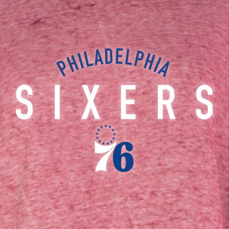 slide 4 of 4, NBA Philadelphia 76ers Women's Burnout Crew Neck Fleece Sweatshirt - M, 1 ct