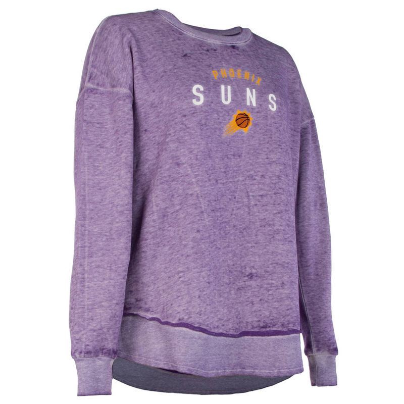 slide 3 of 4, NBA Phoenix Suns Women's Burnout Crew Neck Fleece Sweatshirt - XL, 1 ct