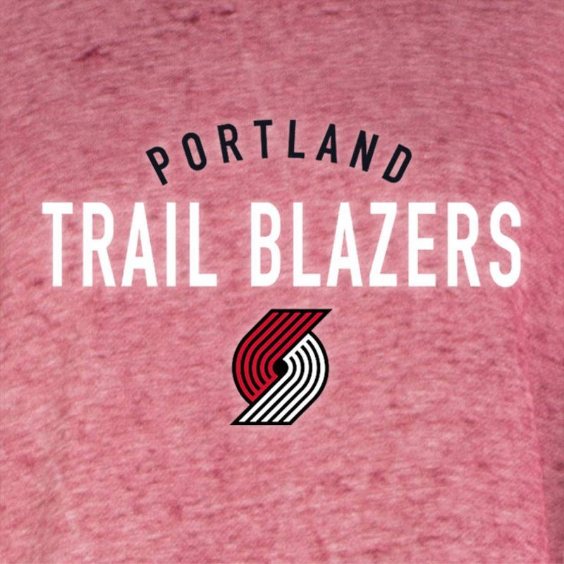 slide 4 of 4, NBA Portland Trail Blazers Women's Burnout Crew Neck Fleece Sweatshirt - XL, 1 ct