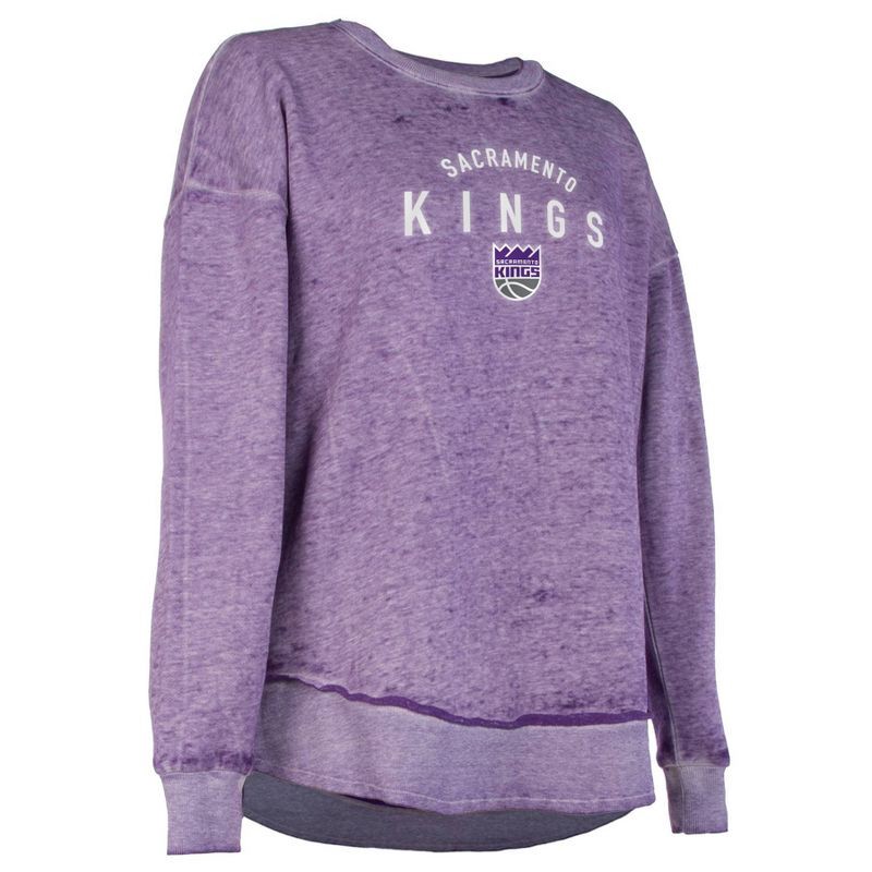 slide 3 of 4, NBA Sacramento Kings Women's Burnout Crew Neck Fleece Sweatshirt - M, 1 ct