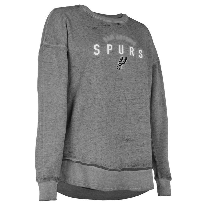 slide 3 of 4, NBA San Antonio Spurs Women's Burnout Crew Neck Fleece Sweatshirt - XL, 1 ct