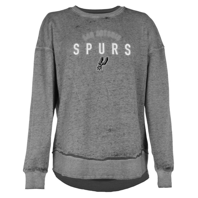 slide 1 of 4, NBA San Antonio Spurs Women's Burnout Crew Neck Fleece Sweatshirt - XL, 1 ct