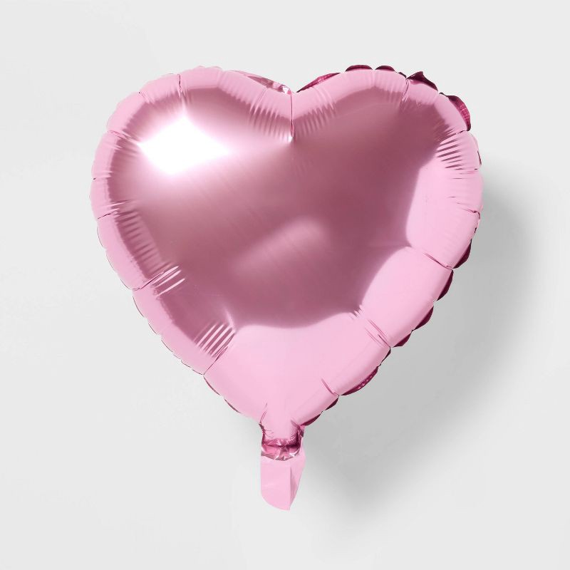 slide 1 of 3, Heart Foil Balloon Pink - Spritz™, 1 ct