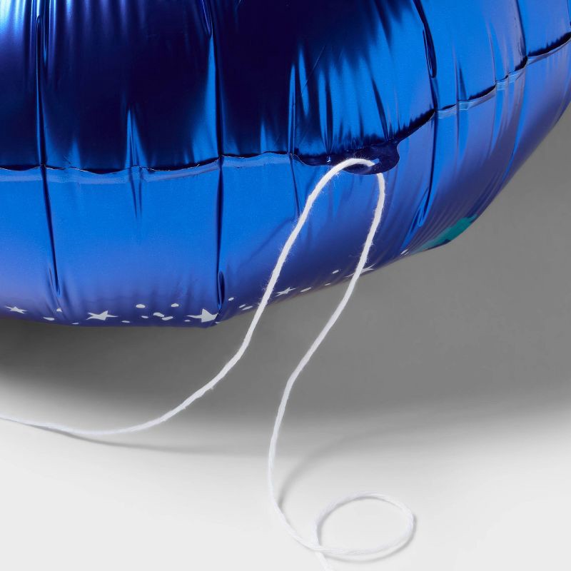 slide 3 of 4, Round Happy Birthday Foil Balloon Blue - Spritz™, 1 ct