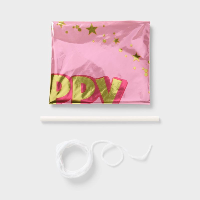 slide 4 of 4, Round Happy Birthday Foil Balloon Pink - Spritz™, 1 ct