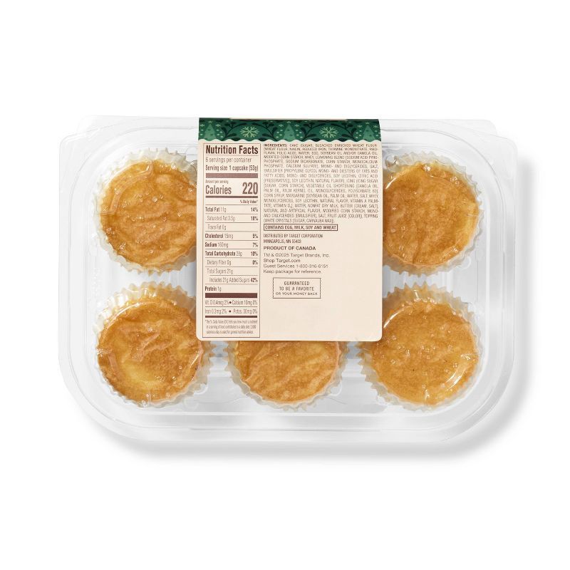 slide 2 of 3, Holiday Christmas Sugar Cookie Cupcakes - 11.2oz/6ct - Favorite Day™, 6 ct; 11.2 oz