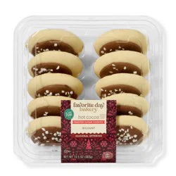 Holiday Christmas Hot Chocolate Frosted Sugar Cookies - 13.5oz/10ct - Favorite Day™