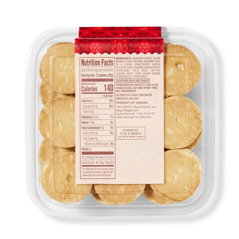 slide 2 of 3, Holiday Christmas Classic All Butter Shortbread Cookies - 7.76oz/16ct - Favorite Day™, 7.76 oz, 16 ct