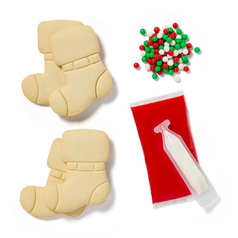 slide 3 of 4, Holiday Stocking Sugar Cookie Kit - 7.8oz/4ct - Favorite Day™, 7.8 oz, 4 ct