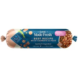 Blue Buffalo Love Made Fresh Small Breed Refrigerated Fresh Adult Dog Food, Ready-To-Serve Roll - Beef - 1lb
