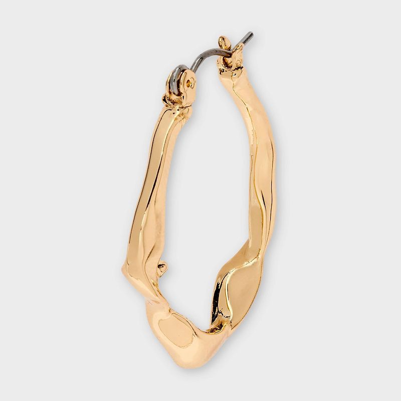 slide 3 of 3, Twist Hoop Earrings - Universal Thread™ Gold, 1 ct