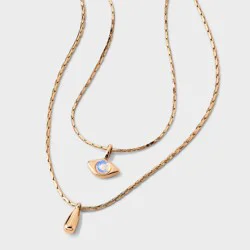 Eye Pendant Multi-Strand Necklace - Universal Thread™ Gold/Opal