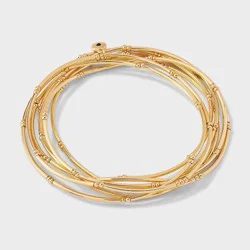 Tube Stretch Bracelet Set 7pc - Universal Thread™ Gold