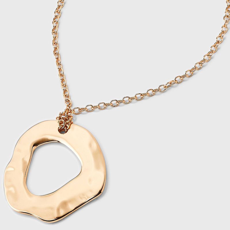 slide 4 of 4, Organic Ring Pendant Necklace - Universal Thread™ Gold, 1 ct