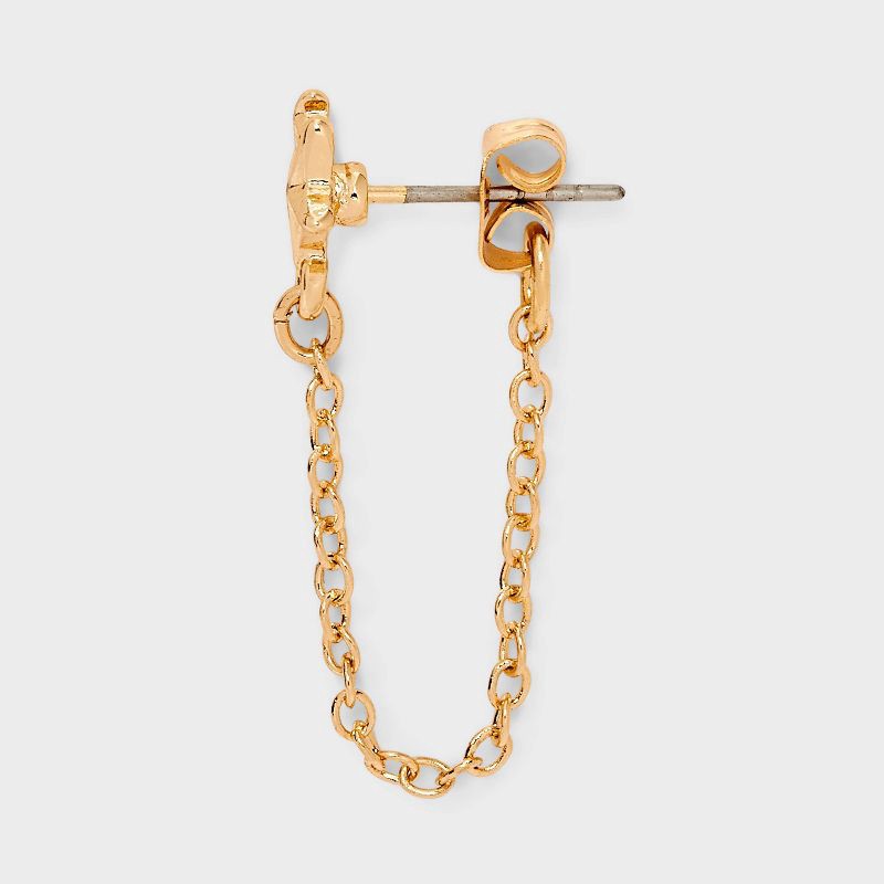 slide 3 of 3, Celestial Stud and Hoop Earring Set 8pc - Universal Thread™ Gold, 8 ct