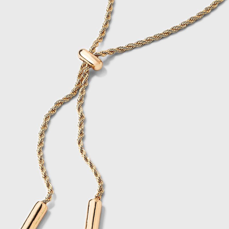 slide 4 of 4, Braided Tassel Necklace - Universal Thread™ Gold, 1 ct