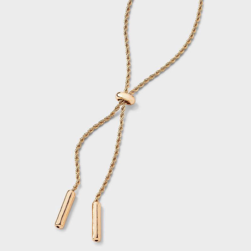 slide 1 of 4, Braided Tassel Necklace - Universal Thread™ Gold, 1 ct